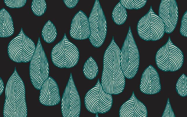 Hand drawn brush lines abstract foliages seamless pattern, Japanese and ethnic handcrafted texture background, simple graphic for textile, carpet
