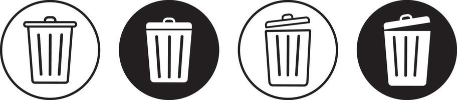 Pixel perfect icon set. delete button trash remove cancel, remove, delete icon, delete icon illustration, vector