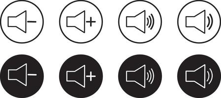 set of Mute volume icons set symbol . Mute and unmute volume sound. No speaker icon illustration, vector