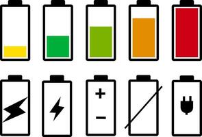 Battery charge level indicator. Battery Charging Icon symbol, High quality black style icons, vector
