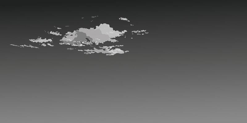 Minimalist cloudscape with dark sky and gloomy background graphic illustration have blank space.