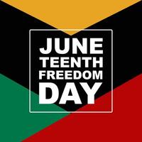 Juneteenth Text For Happy Juneteenth June 19 freedom day background illustration vector