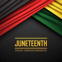 Concept Happy Juneteenth June 19 freedom day background illustration vector
