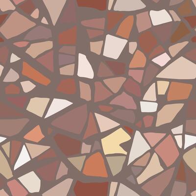 Terrazzo flooring texture. Granito tiles of recycled glass, natural stone, quartz, marble chips. Kitchen vintage surfaces. Abstract seamless crack pattern in pastel brown colour