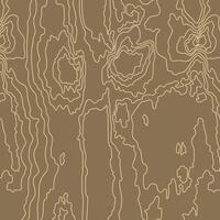 Wooden wavy brown pattern. Tree fiber, wood grain texture. Dense lines. Abstract topographic background vector