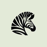 symbol zebra head on a light background vector