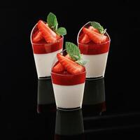 Objects ,on, the surface. Desserts, sweets on the black background photo