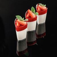 Objects, on the surface. Desserts, sweets on the black background photo