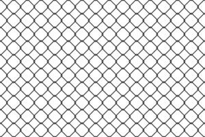 Seamless chain link fence pattern on a white background vector