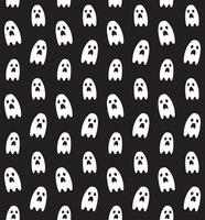 Seamless pattern of hand drawn doodle sketch ghost isolated on black background vector