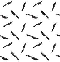 Seamless pattern of hand drawn doodle sketch knife on white background vector