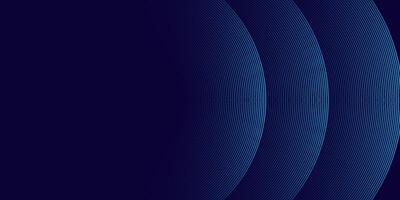 Abstract blue glowing geometric lines on dark blue background. Modern shiny blue circle lines pattern. vector