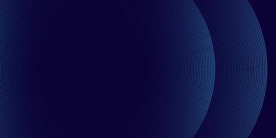Abstract blue glowing geometric lines on dark blue background. Modern shiny blue circle lines pattern. Futuristic technology concept. vector