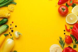 Top View Of Meal Kit Taco Night For Four On Vibrant Background With Copy Space, Food Photography photo