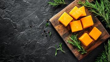 Top View Smoked Applewood Cheddar, Food Image photo