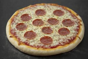 Pepperoni Pizza With Extra Cheese, Copy Space, Food Image photo