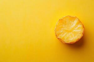 Top View Of Potato Gratin With Truffle Oil On Vibrant Background With Copy Space, Food Image photo