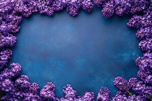Ceanothus on a vibrant background, top view photorealistic plant photo