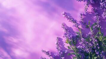 Top view False Indigo on a vibrant background, flower setting photo