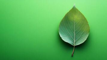 Top view Poplar on a vibrant background, plant setting photo