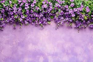 Prostanthera on a vibrant background, top view photorealistic plant photo