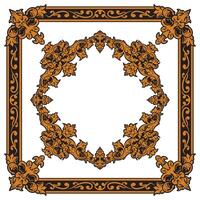 Baroque Gold Diamond-Shaped Frame For Event Templates vector