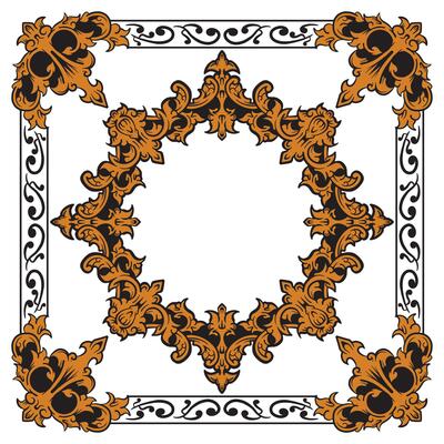 Baroque Gold Title Divider Frame For Book Covers