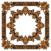 Gold Laurel Wreath Frame With Classical Symmetry vector
