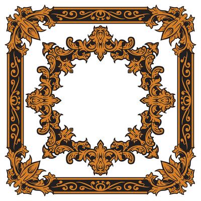 Gold Laurel Wreath Frame With Classical Symmetry