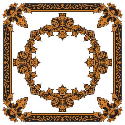 Ornate Gold Star-Shaped Frame For Social Media Posts