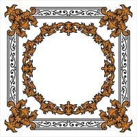 Gold Frame With Gem-Inspired Triangular Geometry vector