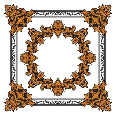 Elegant Gold Mosaic Frame With Clean Corner Links