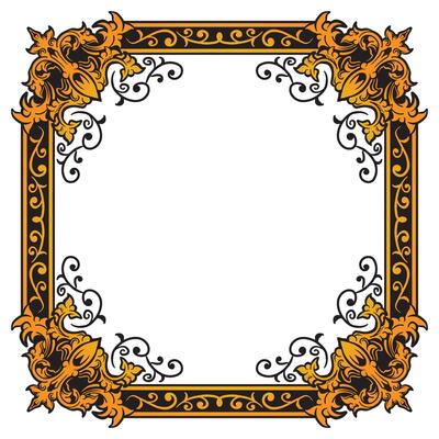 Baroque Gold Frame With Tapestry-Inspired Patterns