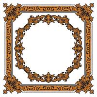 Elegant Gold Rectangular Frame For Certificate Background vector