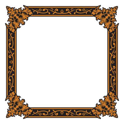 Elegant Gold Frame With Greek Meander Pattern