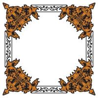 Fancy Gold Triangular Frame For Business Stationery vector