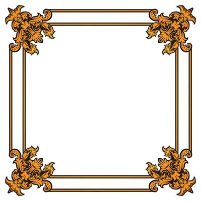 Ornamental Gold Weave Frame With Artisanal Texture
