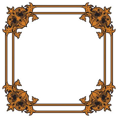 Elegant Gold Interlace Frame For Premium Package Labels