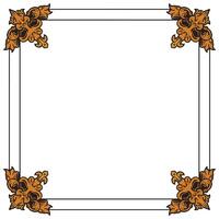 Regal Gold Square Frame With Gradient Highlights vector