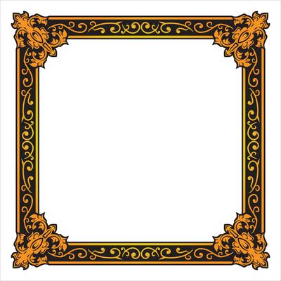 Gold Windowpane Grid Frame With Premium Finish