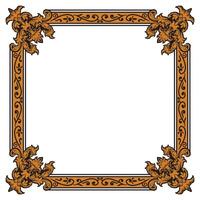 Classic Gold Hexagonal Frame For Branding Design vector