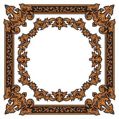 Fancy Gold Rectangular Ornamental Frame For Luxury Use