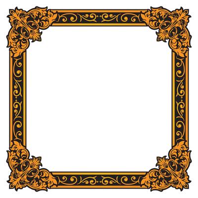 High-Luxury Gold Linear Frame For Menu Design