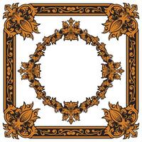 Modern Gold Rectangular Frame For Branding Design vector
