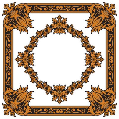 Modern Gold Rectangular Frame For Branding Design