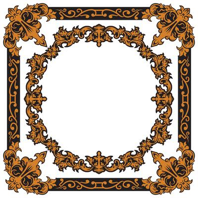 Baroque Gold Rectangular Frame For Elegant Designs