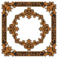 Baroque Gold Rectangular Frame For Certificates vector