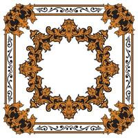 Gold Lattice Frame With Inner Glow Border Detail vector