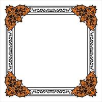 Embossed Gold Coin Frame With Beveled Edge vector