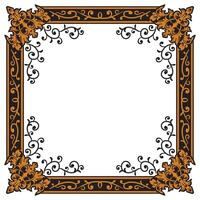 Premium Gold Rectangular Decorative Frame For Invitations vector